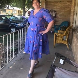 Vintage style blue dress